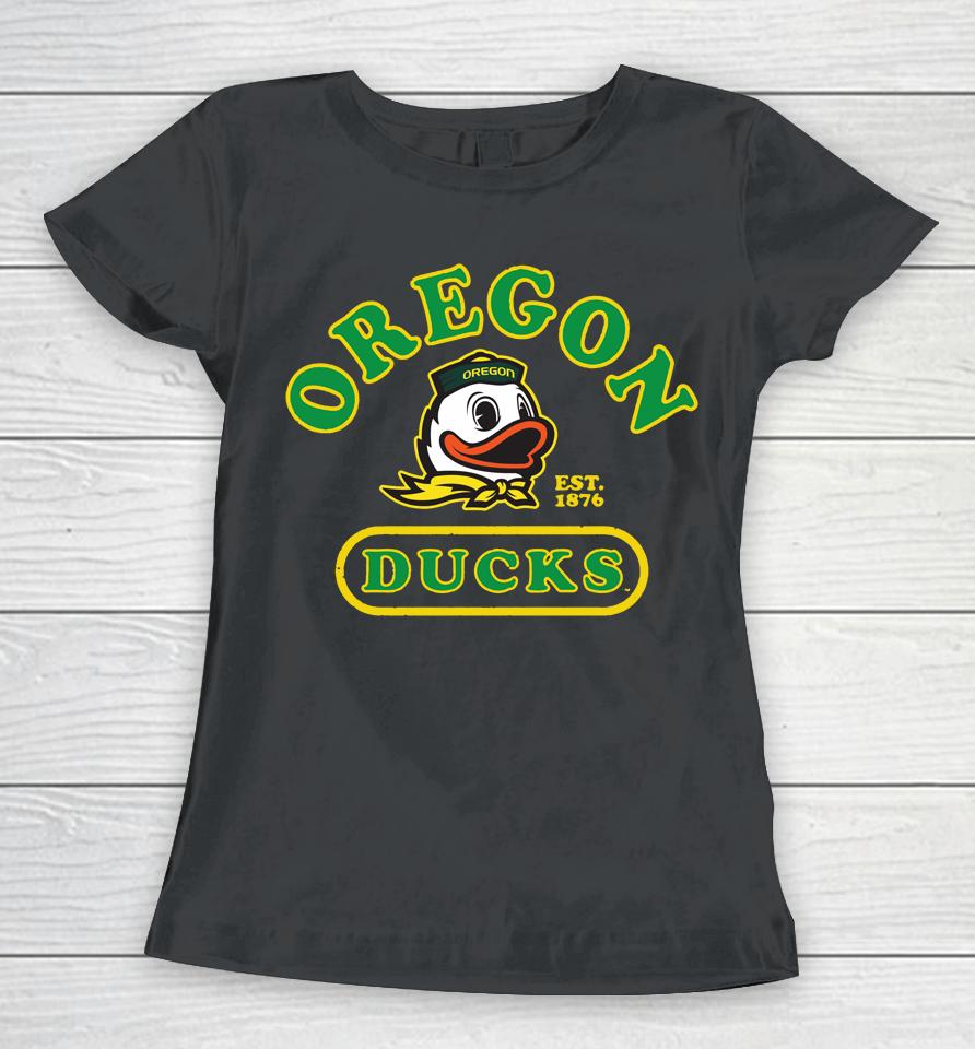 Men's Fanatics Branded Heather Charcoal Oregon Ducks Old-School Pill Enzyme Washed Women T-Shirt