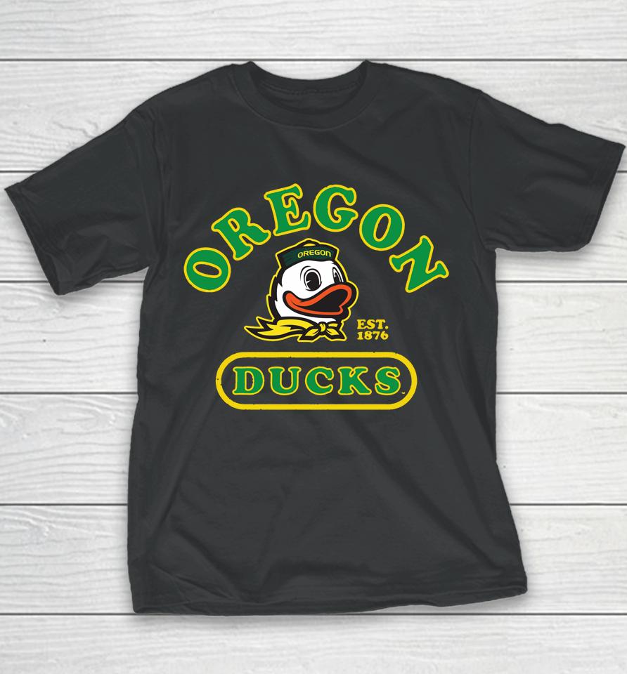 Men's Fanatics Branded Heather Charcoal Oregon Ducks Old-School Pill Enzyme Washed Youth T-Shirt