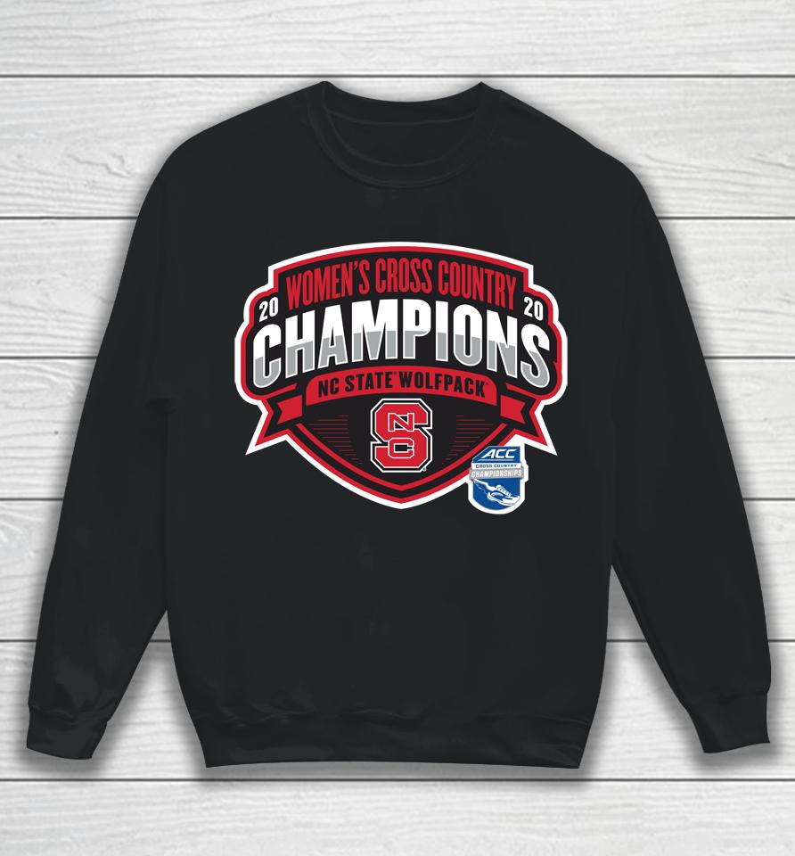 Men's Fanatics Branded Heather Gray Nc State Wolfpack 2020 Acc Women's Cross Country Conference Cham Sweatshirt