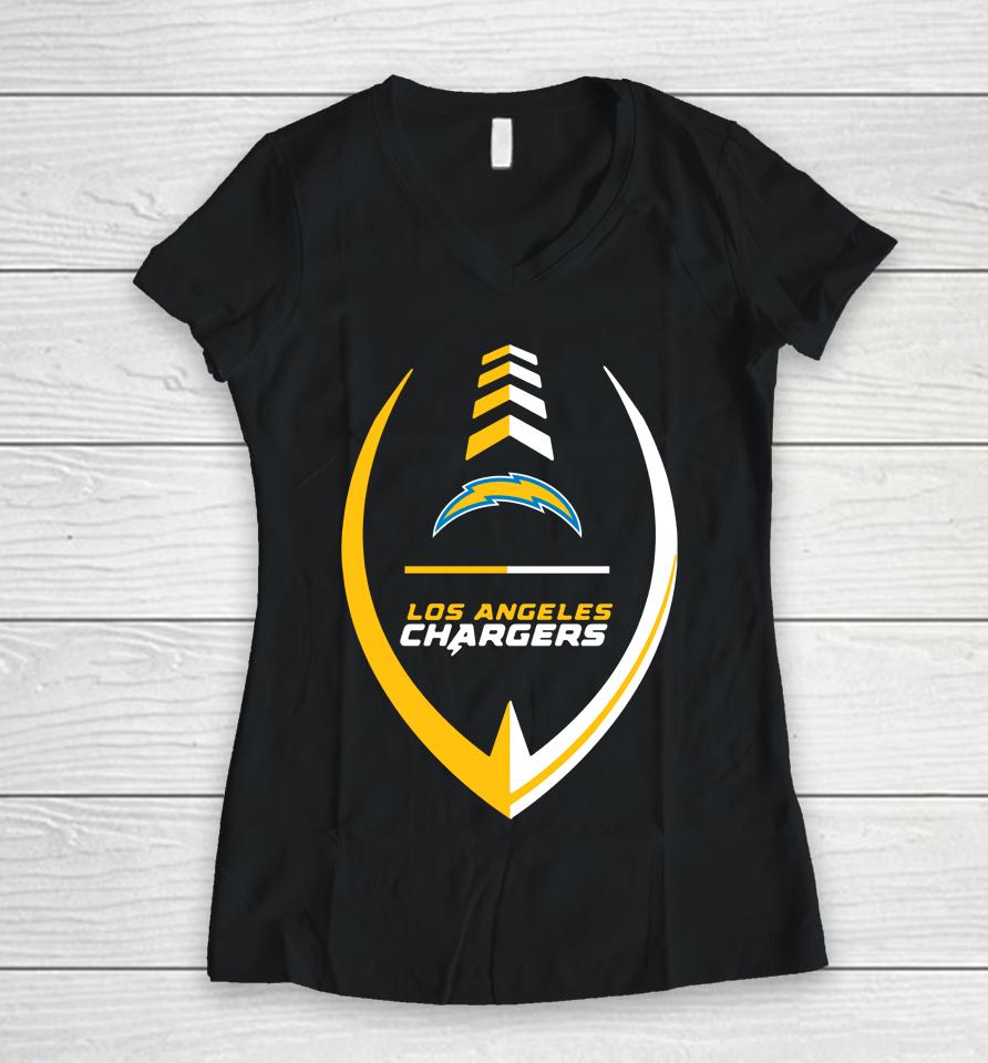 Men's Fanatics Branded Los Angeles Chargers Big And Tall Team Lockup Women V-Neck T-Shirt
