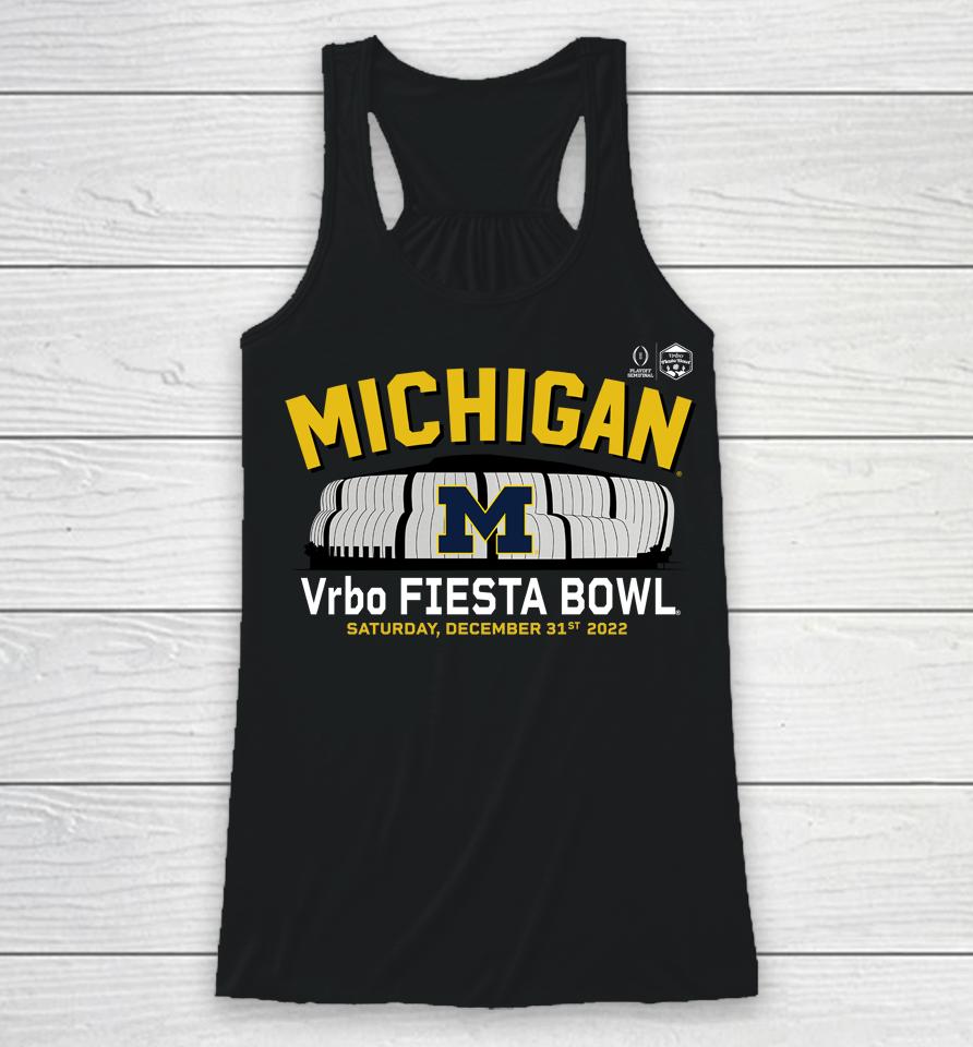 Men's Fanatics Branded Michigan Wolverines College Football Playoff 2022 Fiesta Bowl Gameday Stadium Racerback Tank