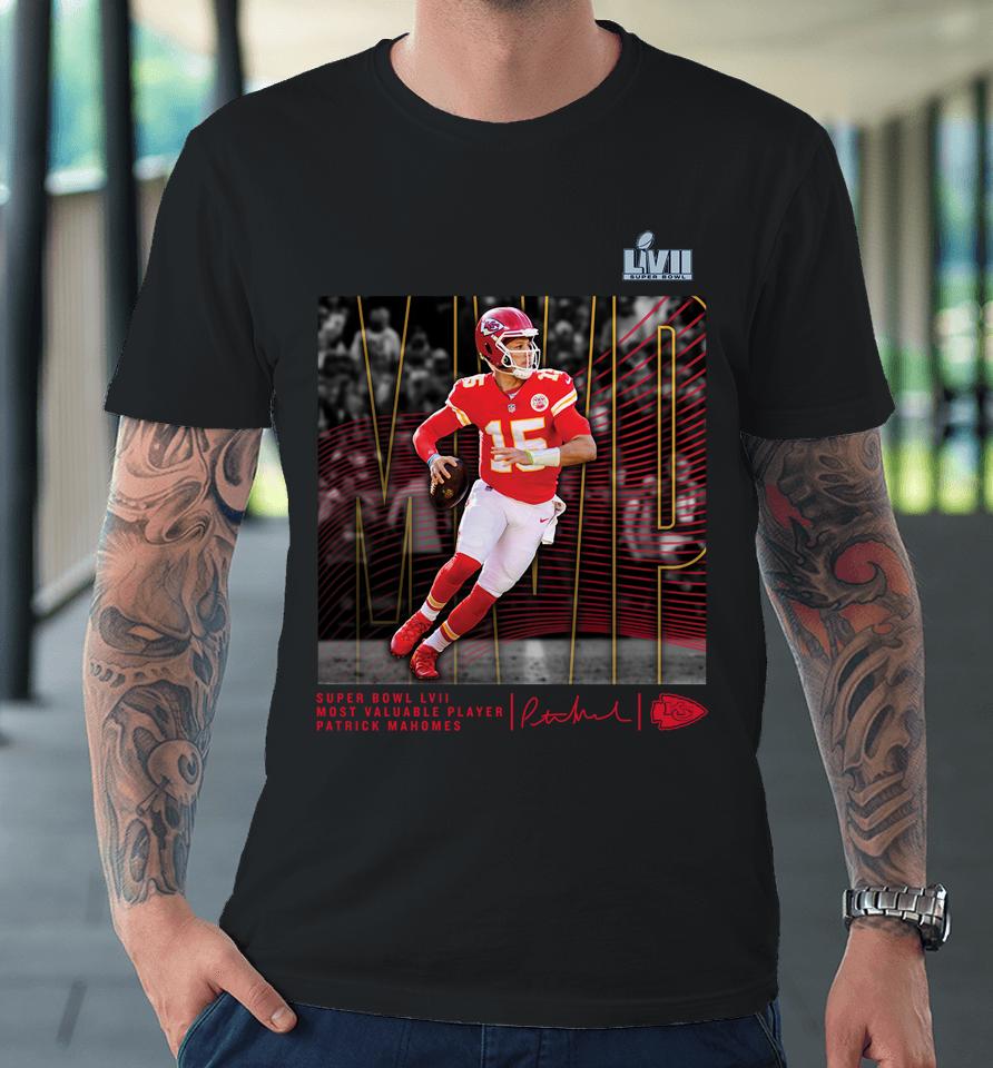 Men's Fanatics Branded Patrick Mahomes Black Kansas City Chiefs Super Bowl Lvii Mvp Crucial Premium T-Shirt