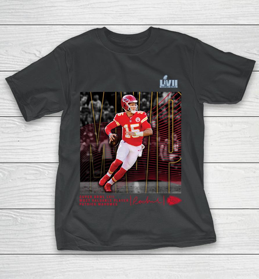 Men's Fanatics Branded Patrick Mahomes Black Kansas City Chiefs Super Bowl Lvii Mvp Crucial T-Shirt