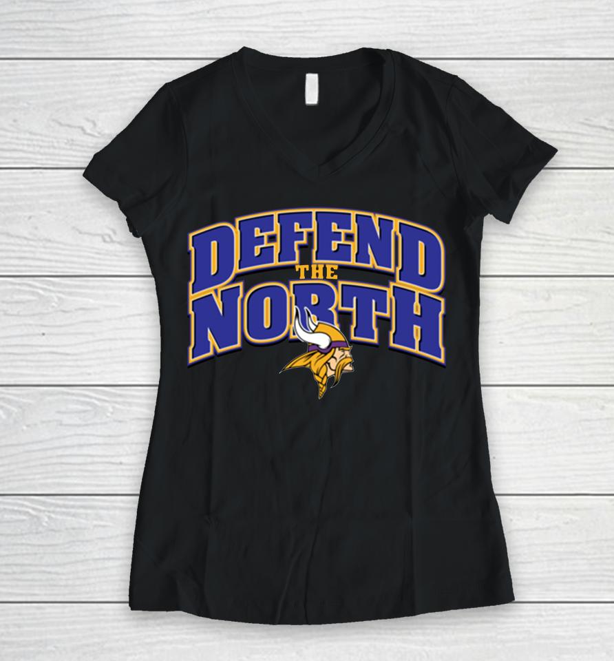 Men's Fanatics Branded Purple Minnesota Vikings Hometown Collection Prime Time Women V-Neck T-Shirt