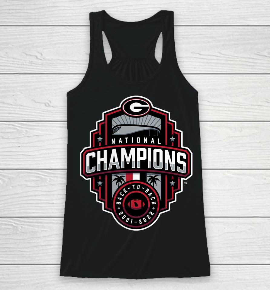 Men's Fanatics Branded Red Georgia Bulldogs College Football Playoff 2022 National Champions Logo Racerback Tank