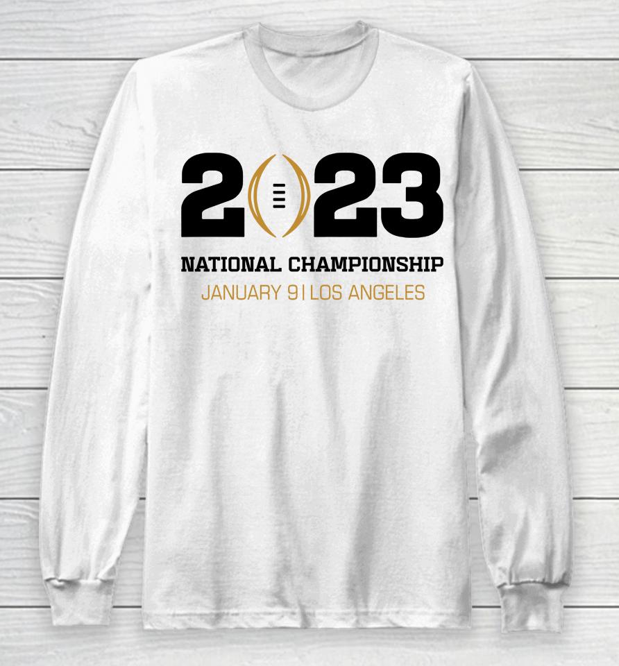 Men's Fanatics Branded White Los Angeles College Football Playoff 2023 Event Logo Long Sleeve T-Shirt