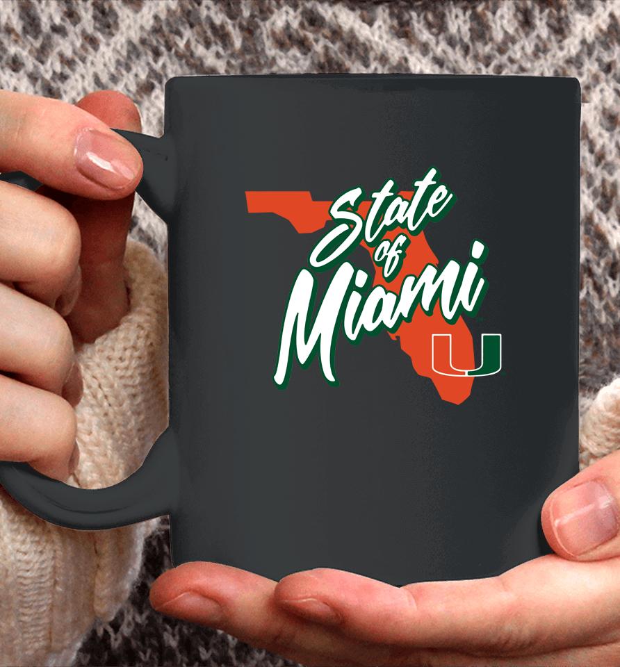 Men's Fanatics Branded White Miami Hurricanes State Of Miami Coffee Mug