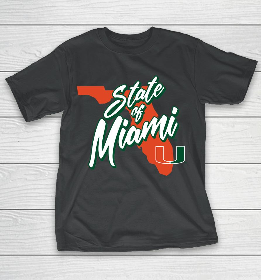Men's Fanatics Branded White Miami Hurricanes State Of Miami T-Shirt