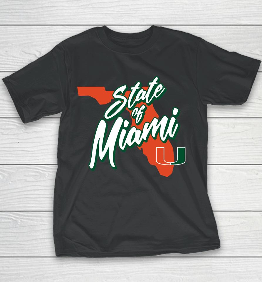 Men's Fanatics Branded White Miami Hurricanes State Of Miami Youth T-Shirt