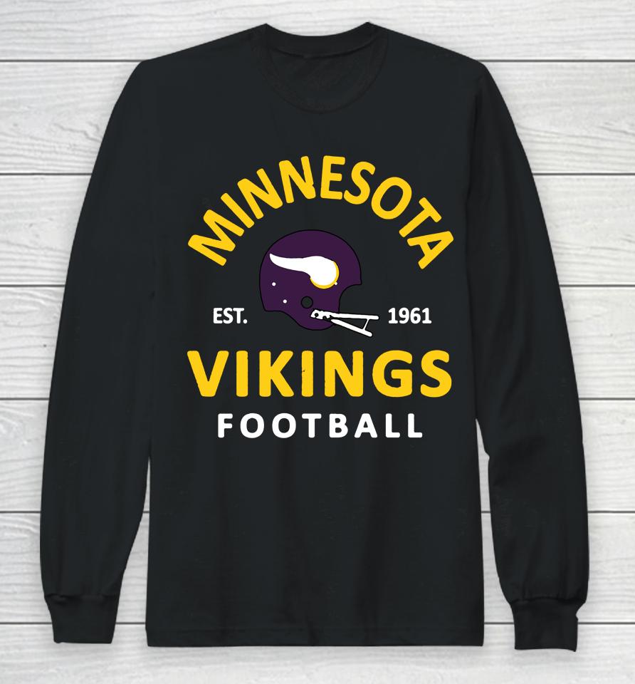 Men's Fanatics Purple Minnesota Vikings Vintage Arch Long Sleeve T-Shirt
