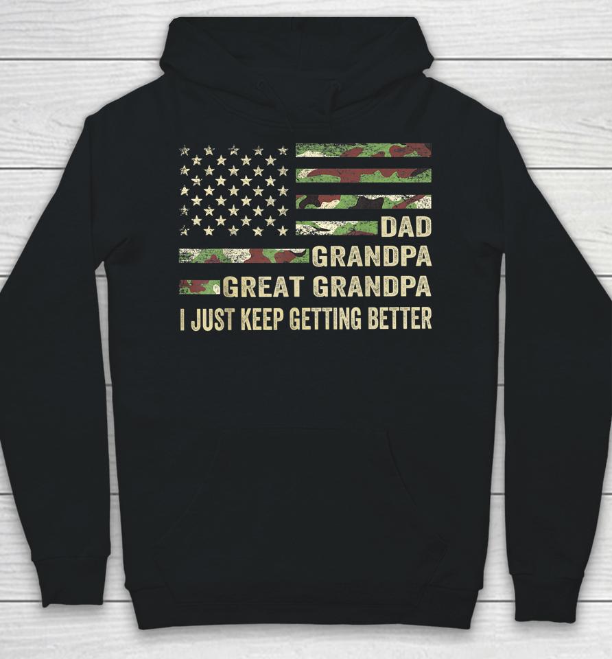 Mens Fathers Day Gift From Grandkids Dad Grandpa Great Grandpa Hoodie