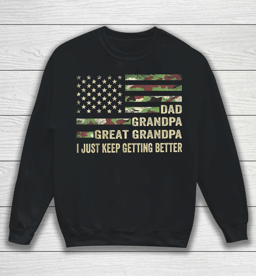 Mens Fathers Day Gift From Grandkids Dad Grandpa Great Grandpa Sweatshirt