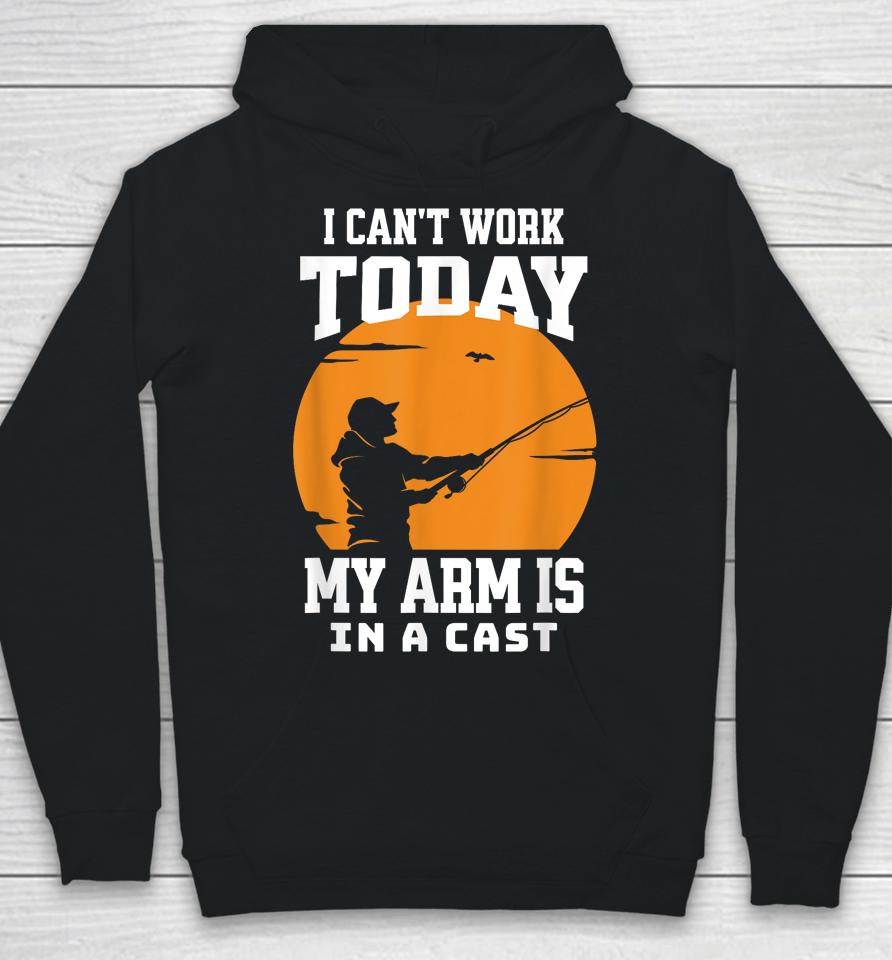 Mens Funny Fishing Gifts For Men Fisherman Dad Cant Work Today Hoodie