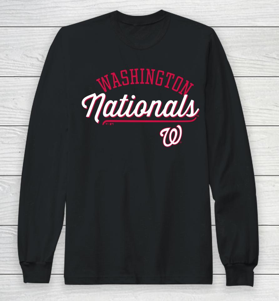 Men's Gray Washington Nationals Fanatics Branded Simplicity Long Sleeve T-Shirt