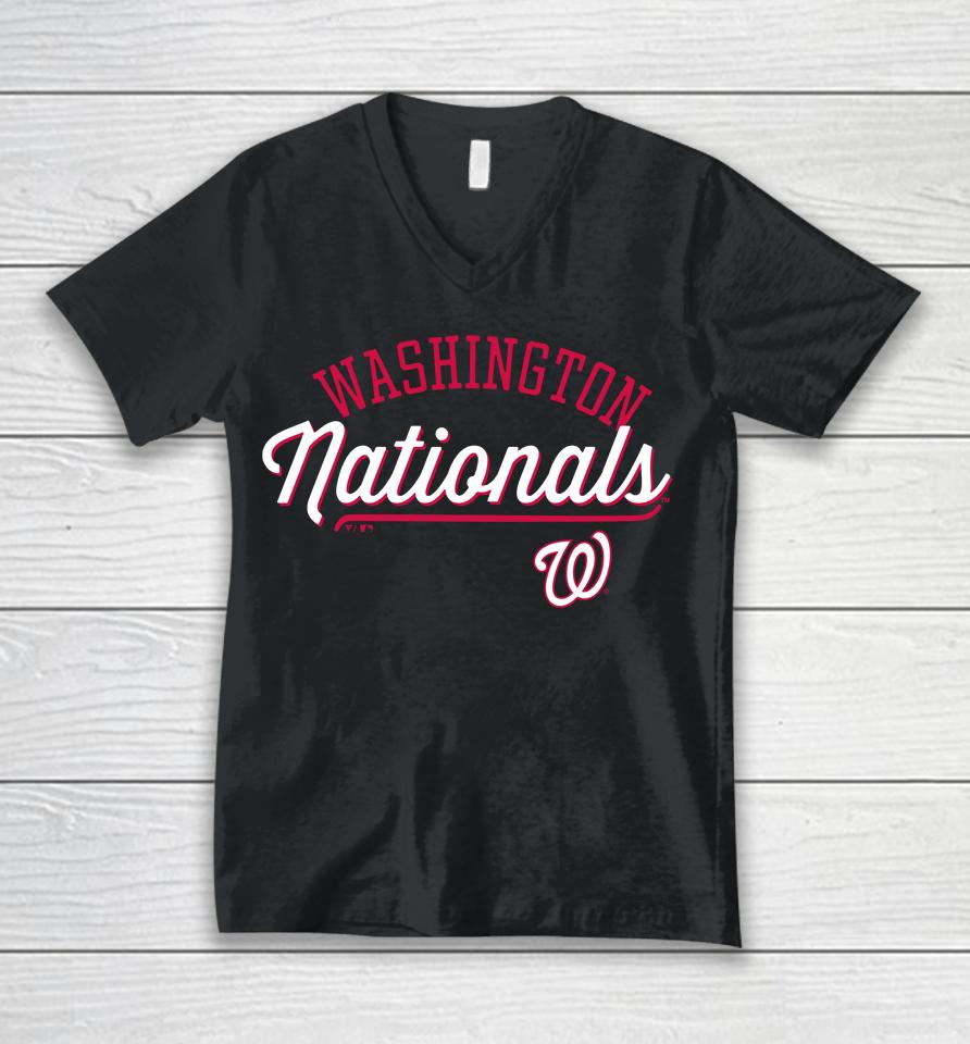 Men's Gray Washington Nationals Fanatics Branded Simplicity Unisex V-Neck T-Shirt