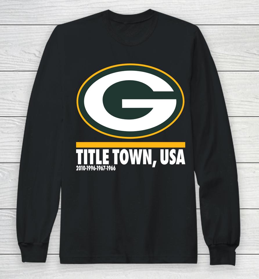 Men's Green Bay Packers Hometown Collection Title Town Long Sleeve T-Shirt
