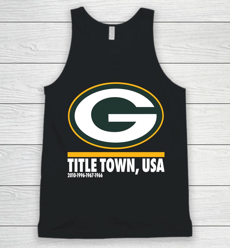 Men's Green Bay Packers Hometown Collection Title Town Unisex Tank Top