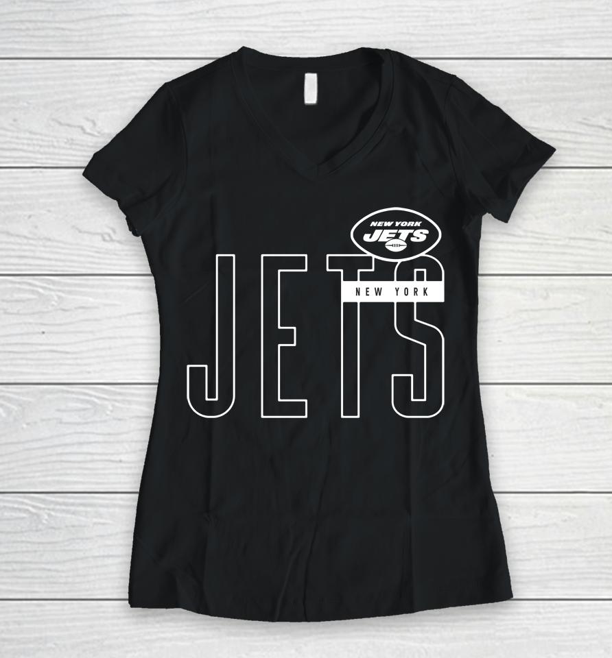 Men's Green New York Jets Performance Women V-Neck T-Shirt