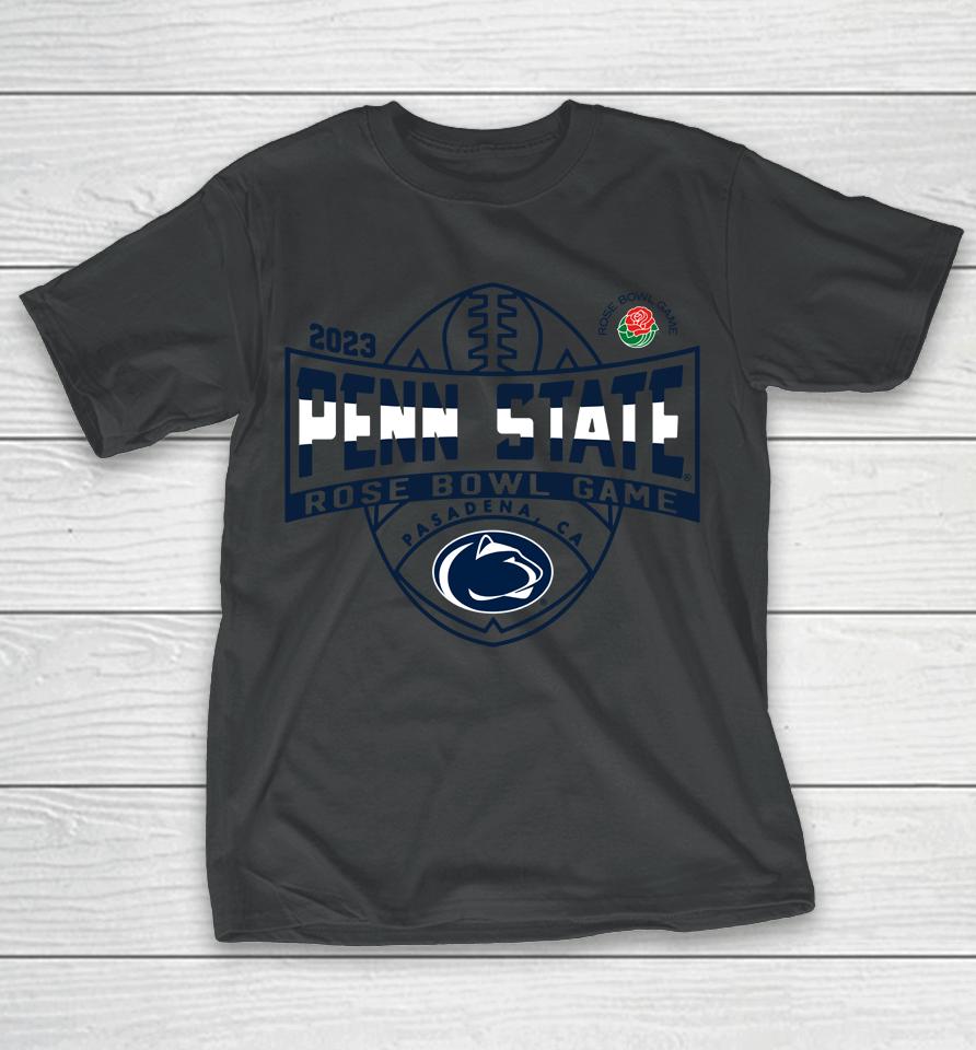 Men's Grey Rose Bowl Game Penn State Official 2023 Ncaa T-Shirt