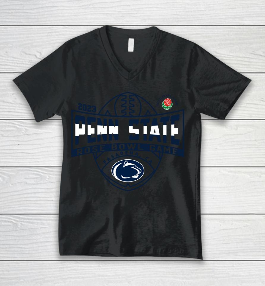 Men's Grey Rose Bowl Game Penn State Official 2023 Ncaa Unisex V-Neck T-Shirt