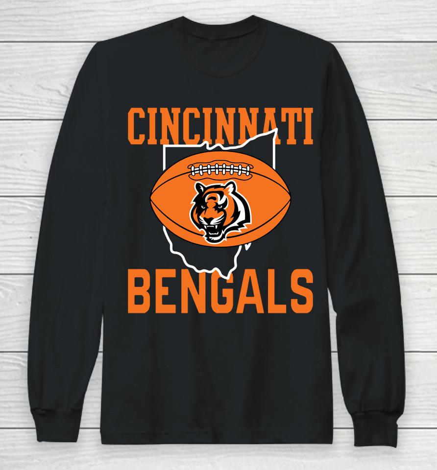 Men's Homage Cincinnati Bengals Hyper Local Long Sleeve T-Shirt