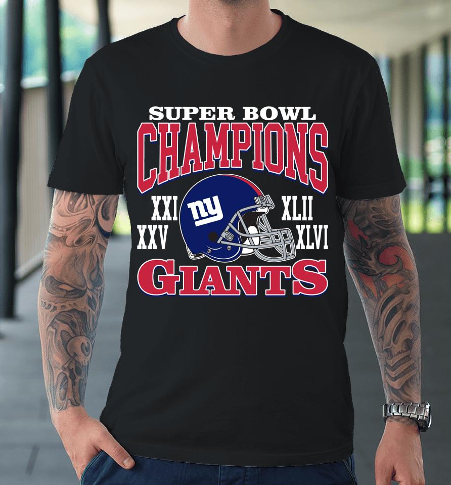 Men's Homage Red New York Giants Super Bowl Classics Tri-Blend Premium T-Shirt