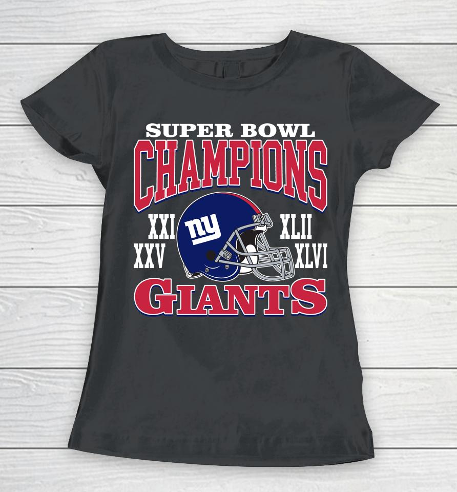 Men's Homage Red New York Giants Super Bowl Classics Tri-Blend Women T-Shirt