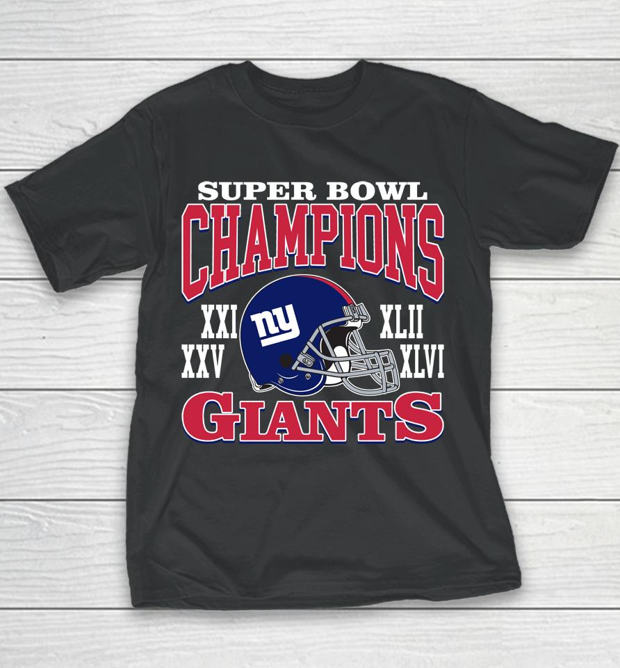 Men's Homage Red New York Giants Super Bowl Classics Tri-Blend Youth T-Shirt