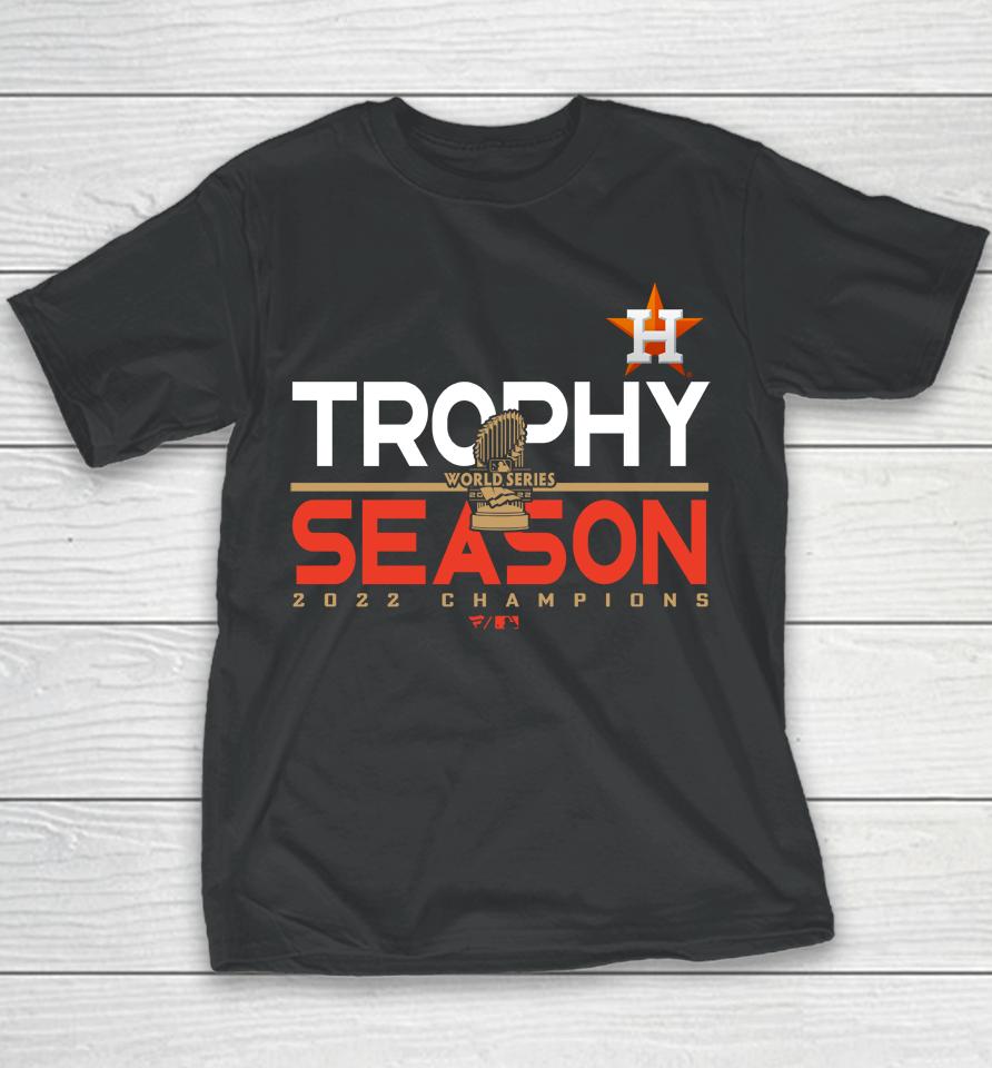 Men's Houston Astros 2022 World Series Champions Commissioner's Trophy Youth T-Shirt