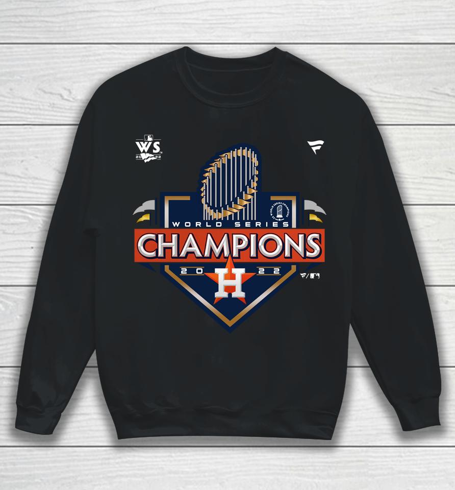 Men's Houston Astros Fanatics Branded Heather Charcoal 2022 World Series Champions Locker Room Sweatshirt