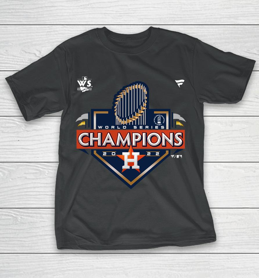Men's Houston Astros Fanatics Branded Heather Charcoal 2022 World Series Champions Locker Room T-Shirt