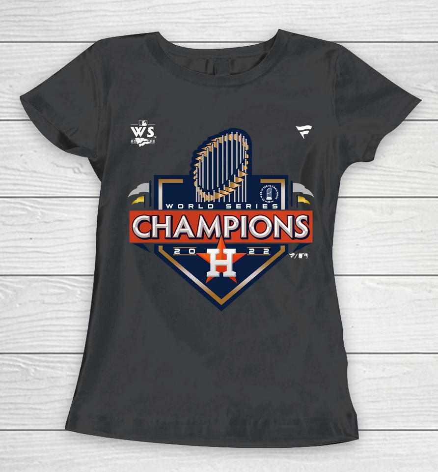 Men's Houston Astros Fanatics Branded Heather Charcoal 2022 World Series Champions Locker Room Women T-Shirt