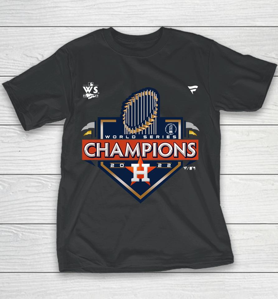 Men's Houston Astros Fanatics Branded Heather Charcoal 2022 World Series Champions Locker Room Youth T-Shirt