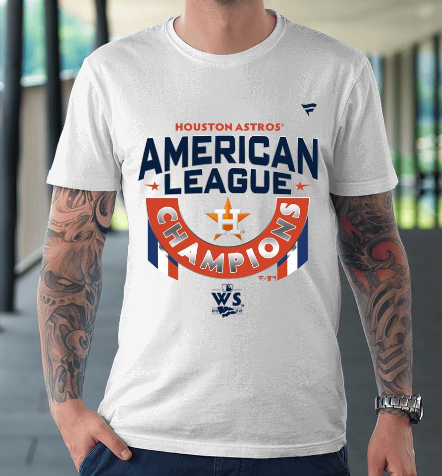 Men's Houston Astros Fanatics Branded White 2022 American League Champions Locker Room Premium T-Shirt