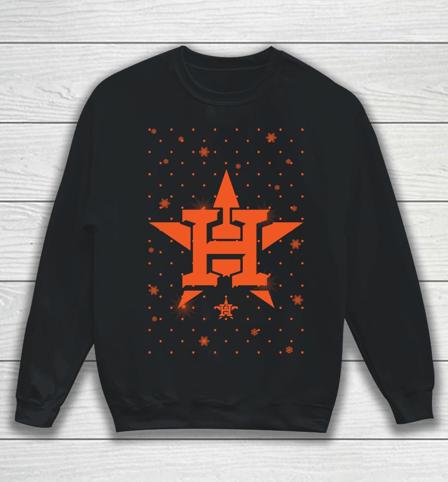 Men's Houston Astros Sparkle Christmas Graphic Sweatshirt