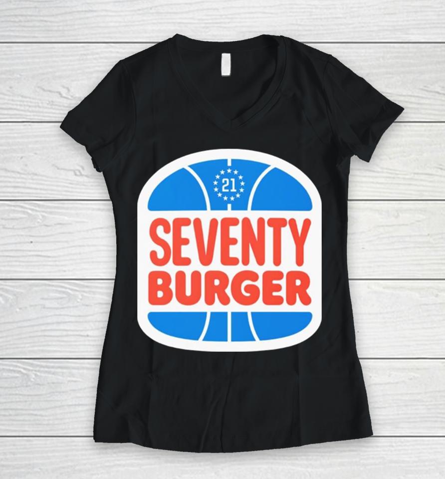 Men’s Joel’s Seventy Burger Women V-Neck T-Shirt