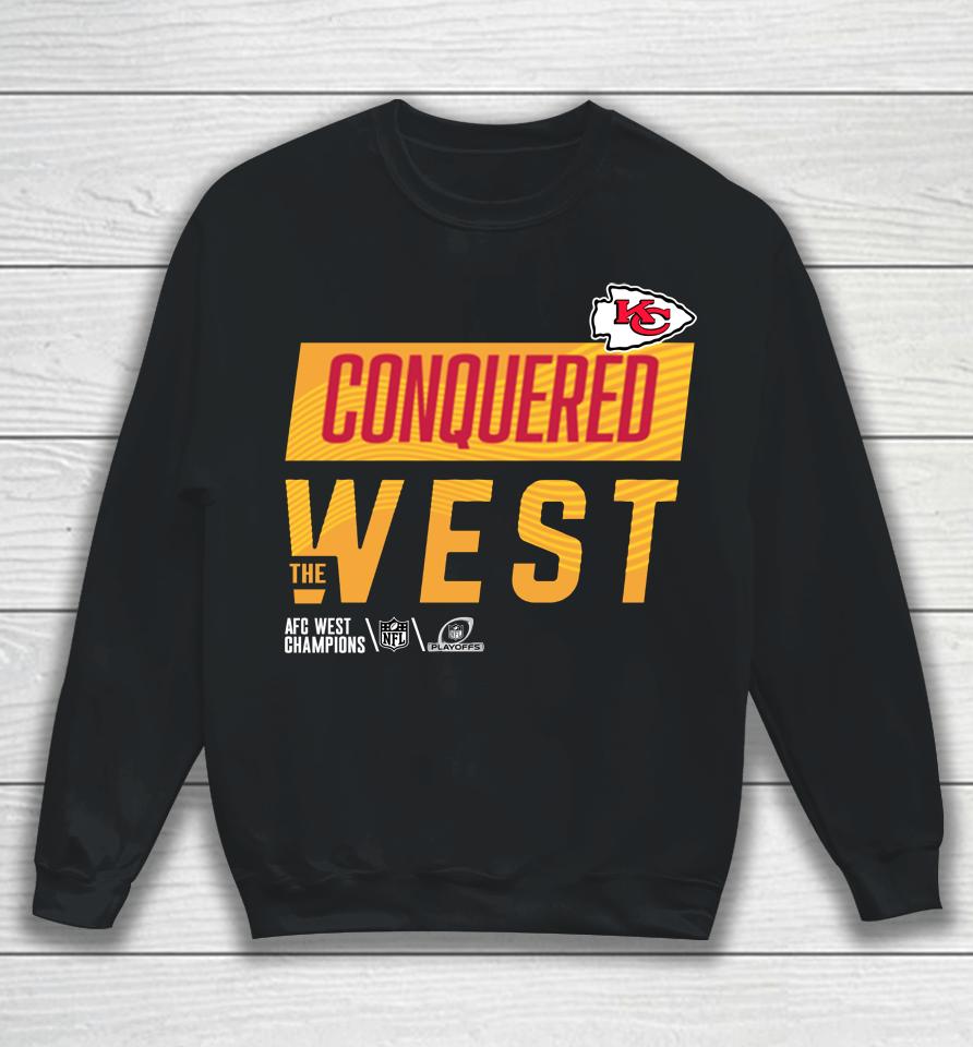 Men's Kansas City Chiefs Red 2022 Afc West Division Champions Locker Room Trophy Collection Sweatshirt
