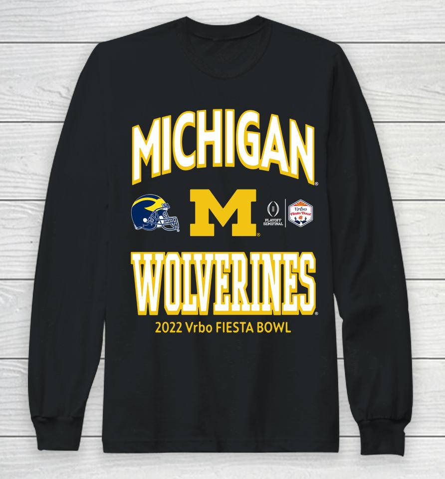 Men's Michigan Wolverines 2022 College Football Playoff Fiesta Bowl Long Sleeve T-Shirt