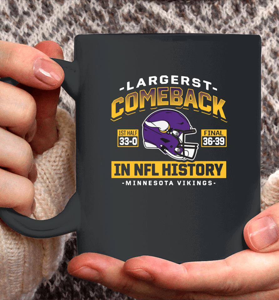 Men's Minnesota Vikings Fanatics Purple Largest Comeback Coffee Mug