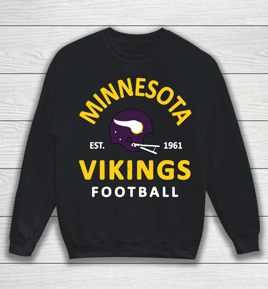 Men's Minnesota Vikings Hetmet Vintage Arch Est 1961 Sweatshirt