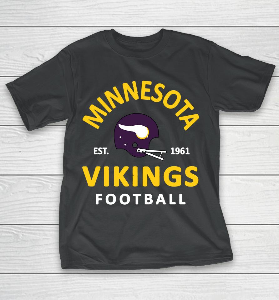 Men's Minnesota Vikings Hetmet Vintage Arch Est 1961 T-Shirt