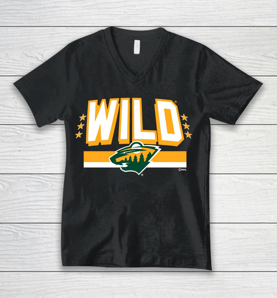 Men's Minnesota Wild Fanatics Branded Green Team Jersey Inspired Unisex V-Neck T-Shirt