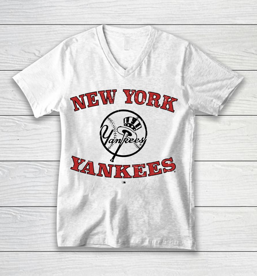 Men's Mlb 47 New York Yankees 2022 Counter Arc Fashion Unisex V-Neck T-Shirt