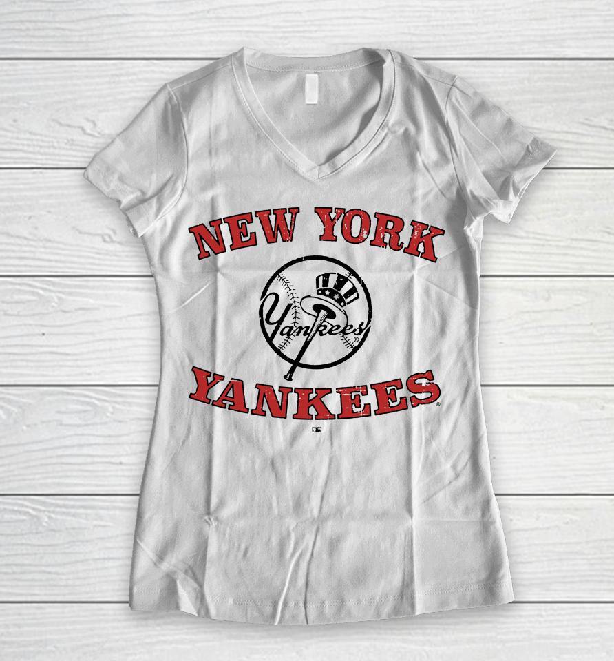 Men's Mlb 47 New York Yankees 2022 Counter Arc Fashion Women V-Neck T-Shirt