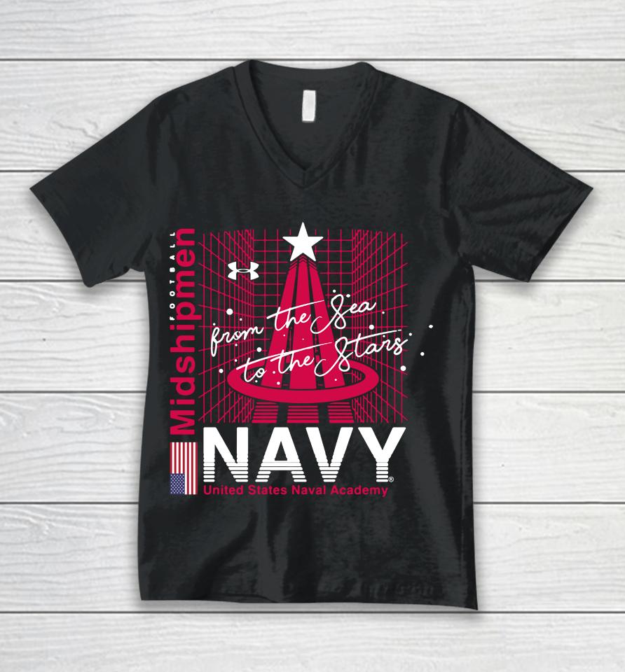 Men's Navy Midshipmen 2022 Special Games Stars Under Armour Unisex V-Neck T-Shirt