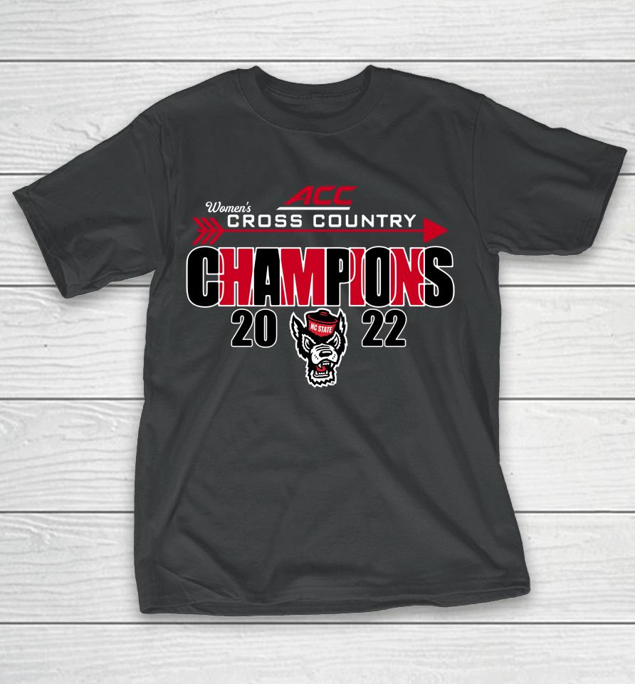 Men's Nc State Wolfpack Women's Cross Country Acc Champions T-Shirt