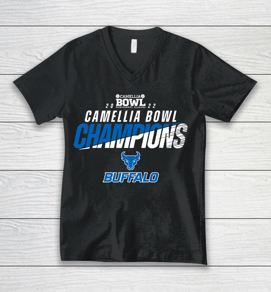 Men's Ncaa 2022 Camellia Bowl Buffalo Champ Unisex V-Neck T-Shirt