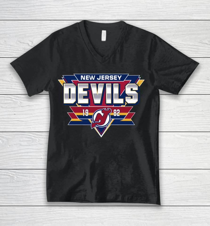 Mens New Jersey Devils 1982 Reverse Retro 2 0 Fresh Playmaker Unisex V-Neck T-Shirt