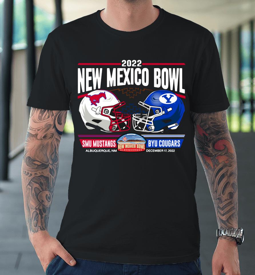 Men's New Mexico Bowl Smu Mustangs Vs Byu Cougars Helmets Premium T-Shirt