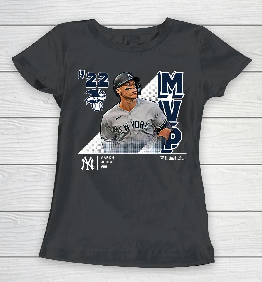 Men's New York Yankees Aaron Judge Fanatics Branded Navy 2022 Al Mvp Women T-Shirt